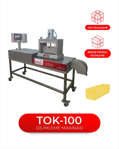 TOK 100 Küp Kaşar / Mozzarella Kesme Makinesi