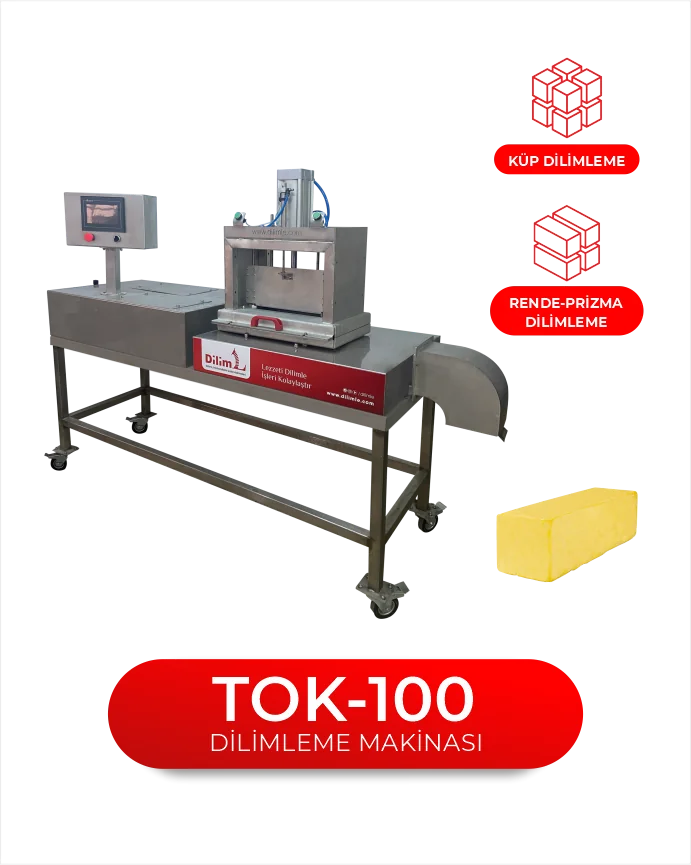 TOK 100 Küp Kaşar / Mozzarella Kesme Makinesi